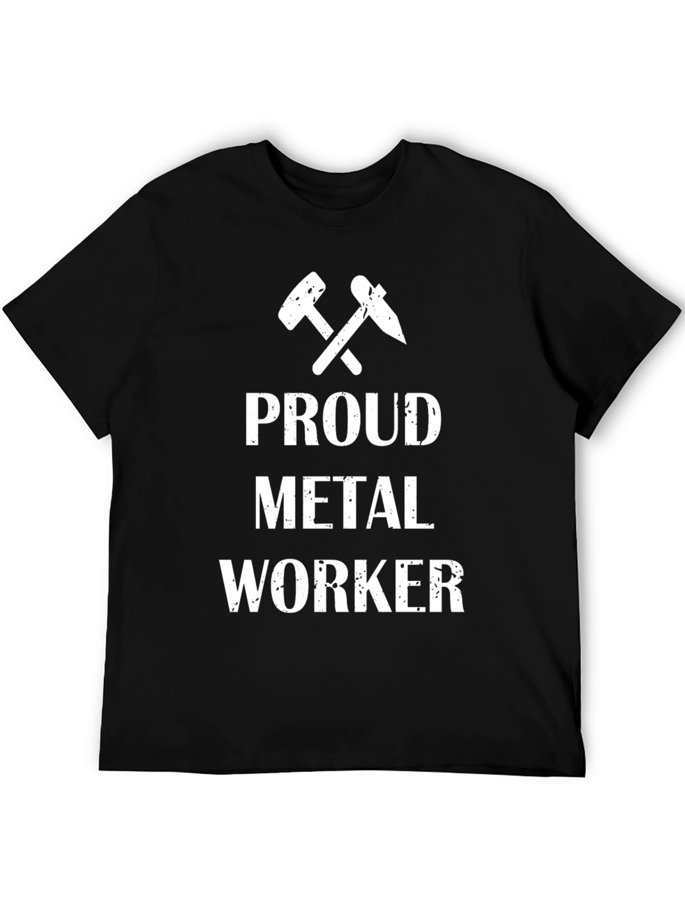 Black Proud Metal Worker Graphic T-Shirt view 5