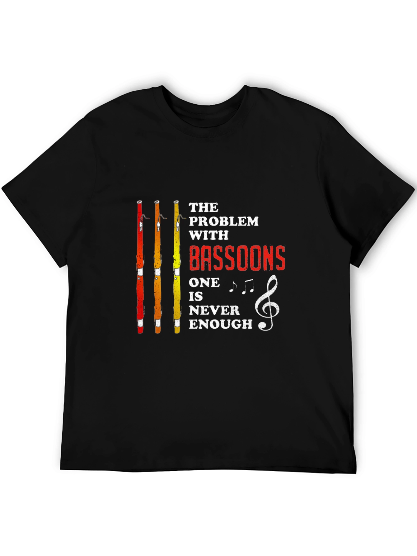 Black Bassoon Lover T-Shirt - Funny Music Band Tee view 5