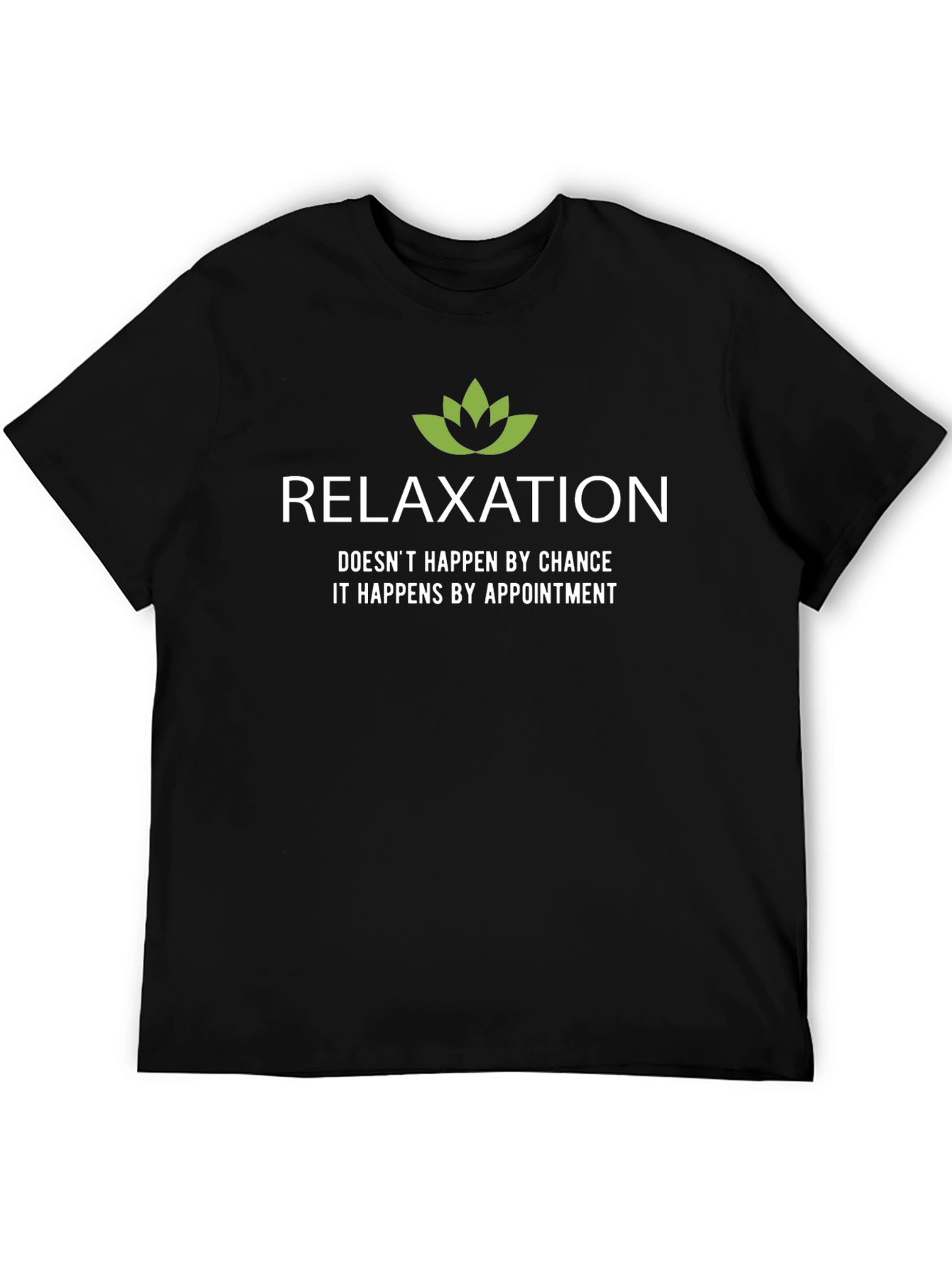 Black Relaxation Appointment Black T-Shirt view 5
