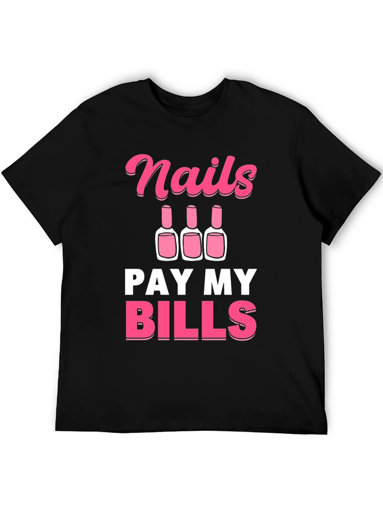Black Nails Pay My Bills Graphic Tee - Unisex view 5