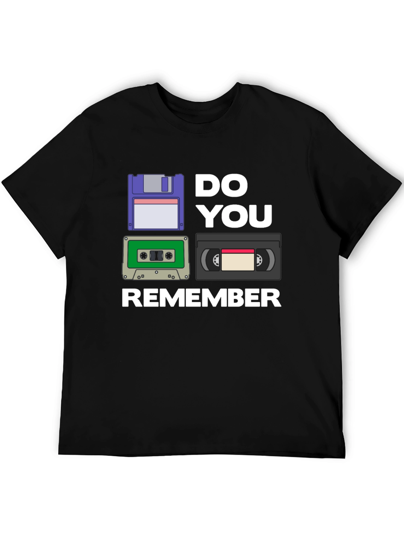 Black Retro Media T-Shirt - Do You Remember? view 5