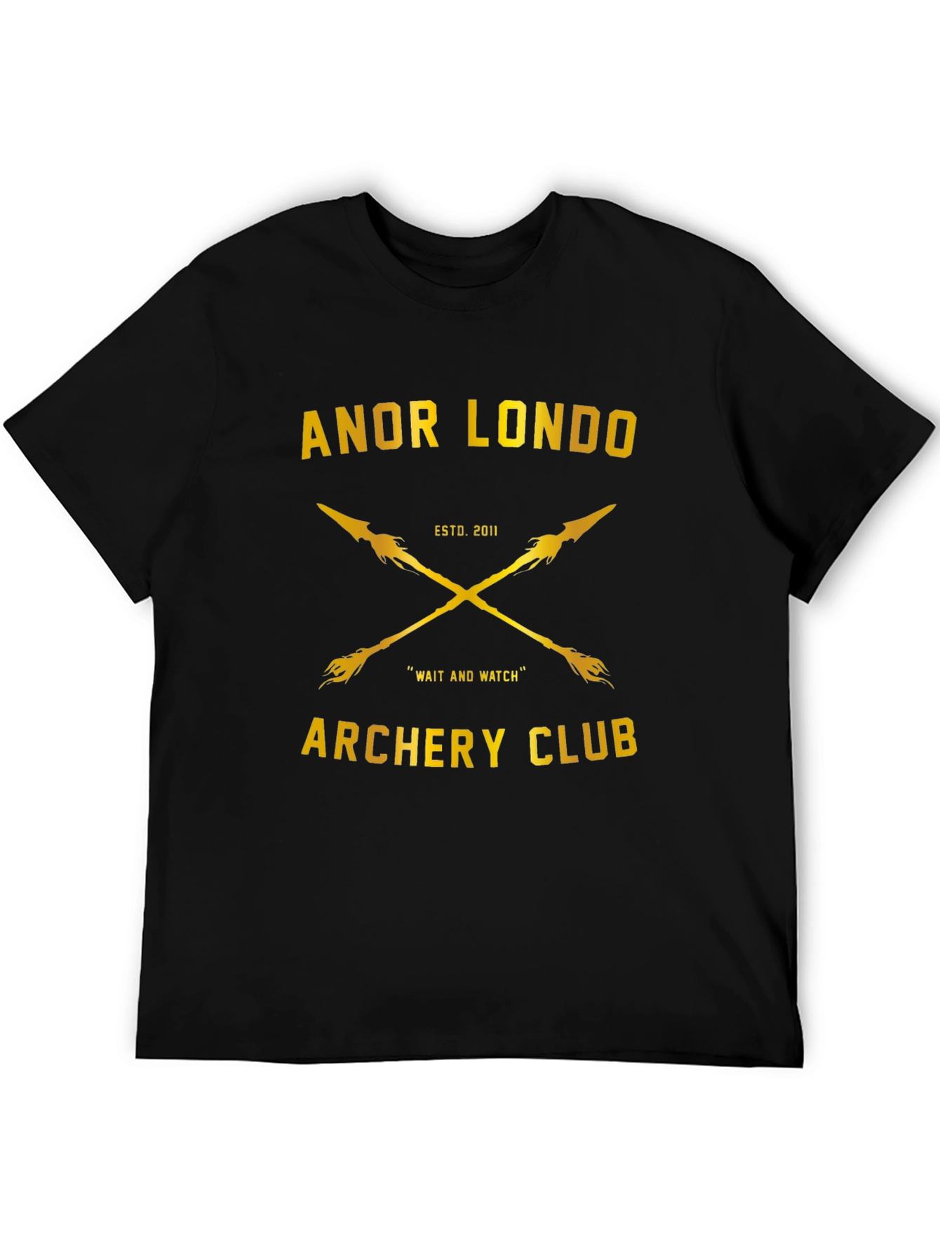 Black Anor Londo Archery Club T-Shirt - Black view 5