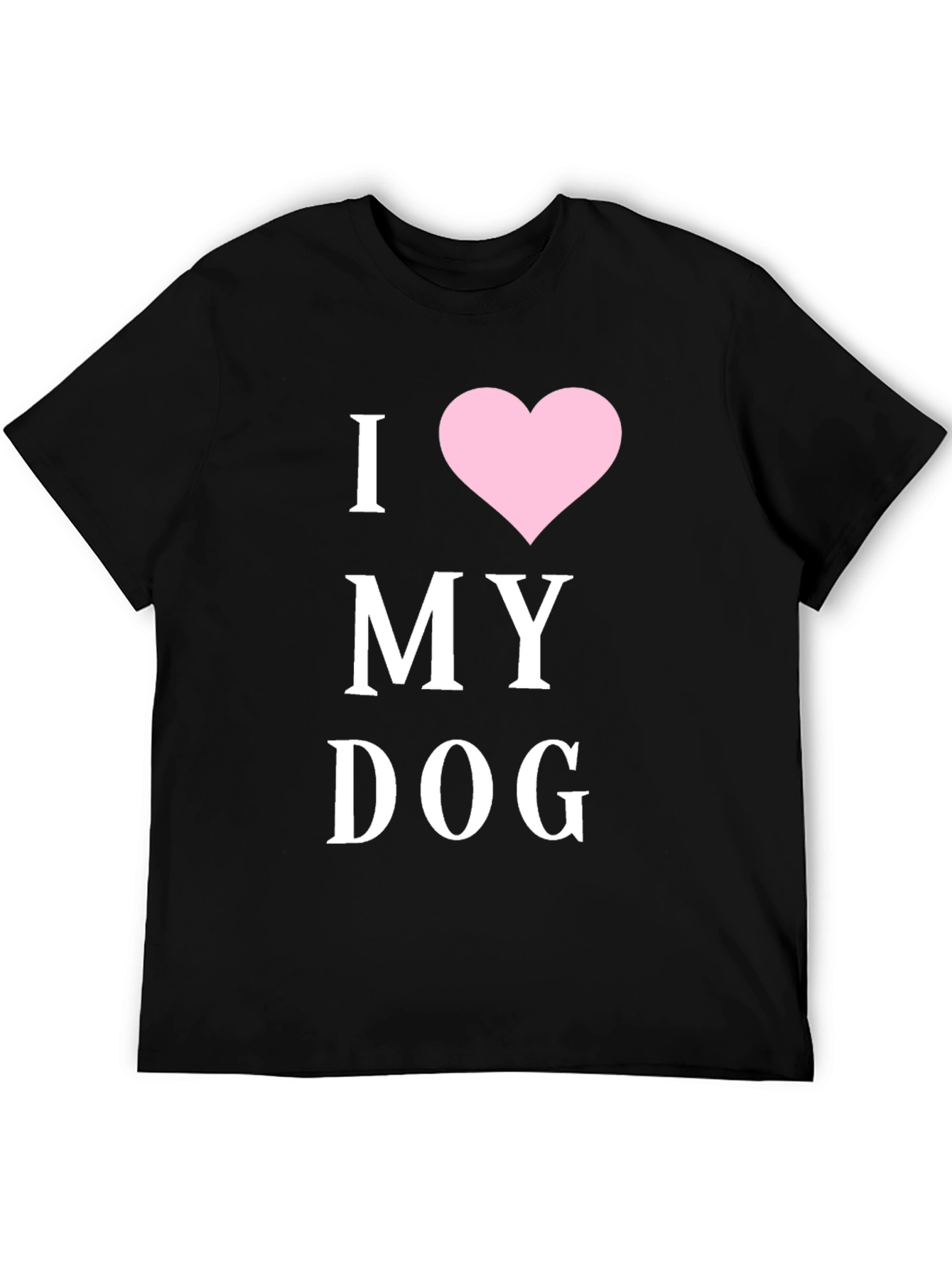 Black I Heart My Dog T-Shirt - Black Cotton Blend view 5