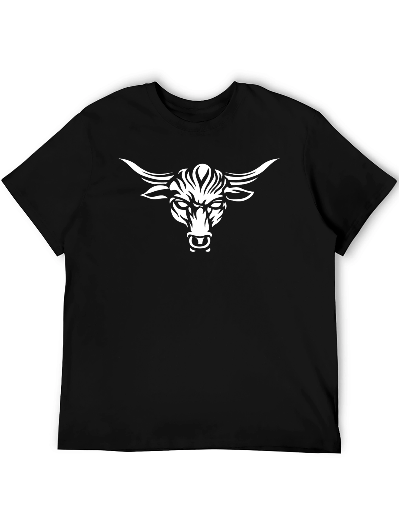 Black Bull Graphic Black T-Shirt for Men view 5
