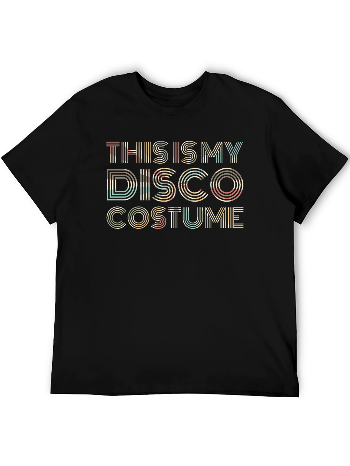Black This Is My Disco Costume Funny Graphic T-Shirt view 5