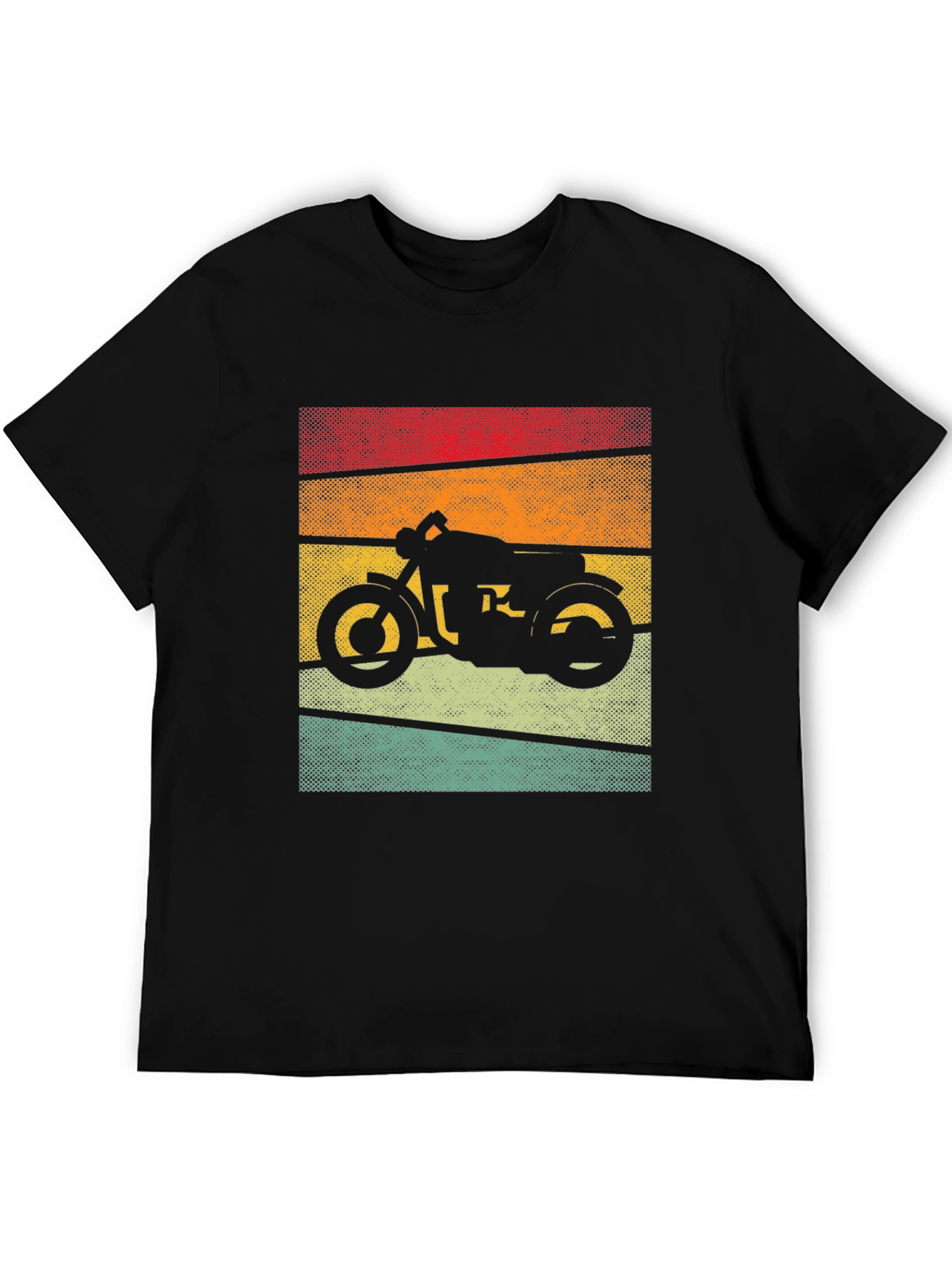 Black Retro Motorcycle Graphic T-Shirt - Vintage Style view 5