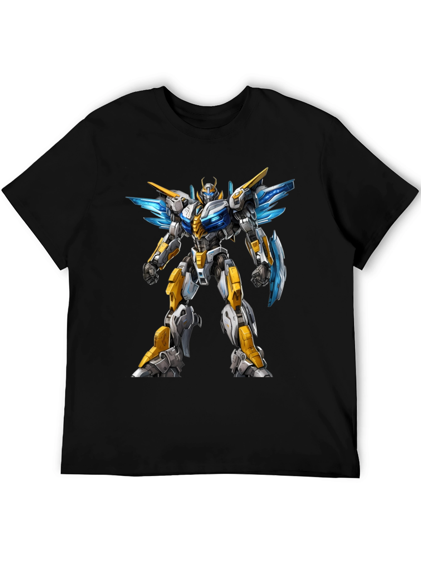 Black Robot Graphic Black Tee view 5