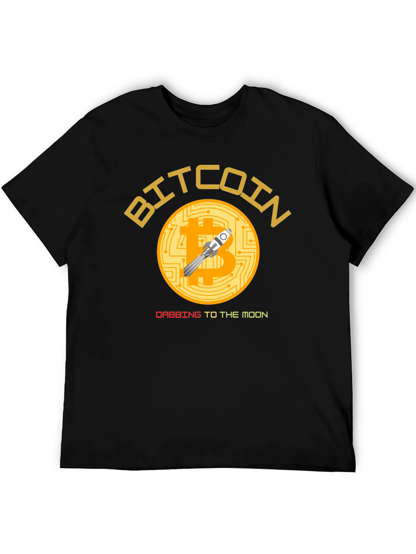 Black Bitcoin To The Moon Black T-Shirt view 5