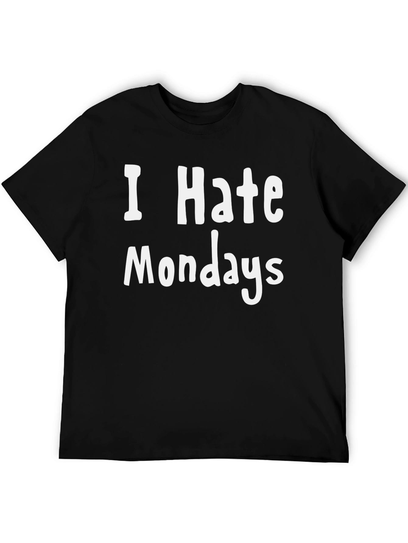Black I Hate Mondays Graphic Tee - Men's Black T-Shirt view 5