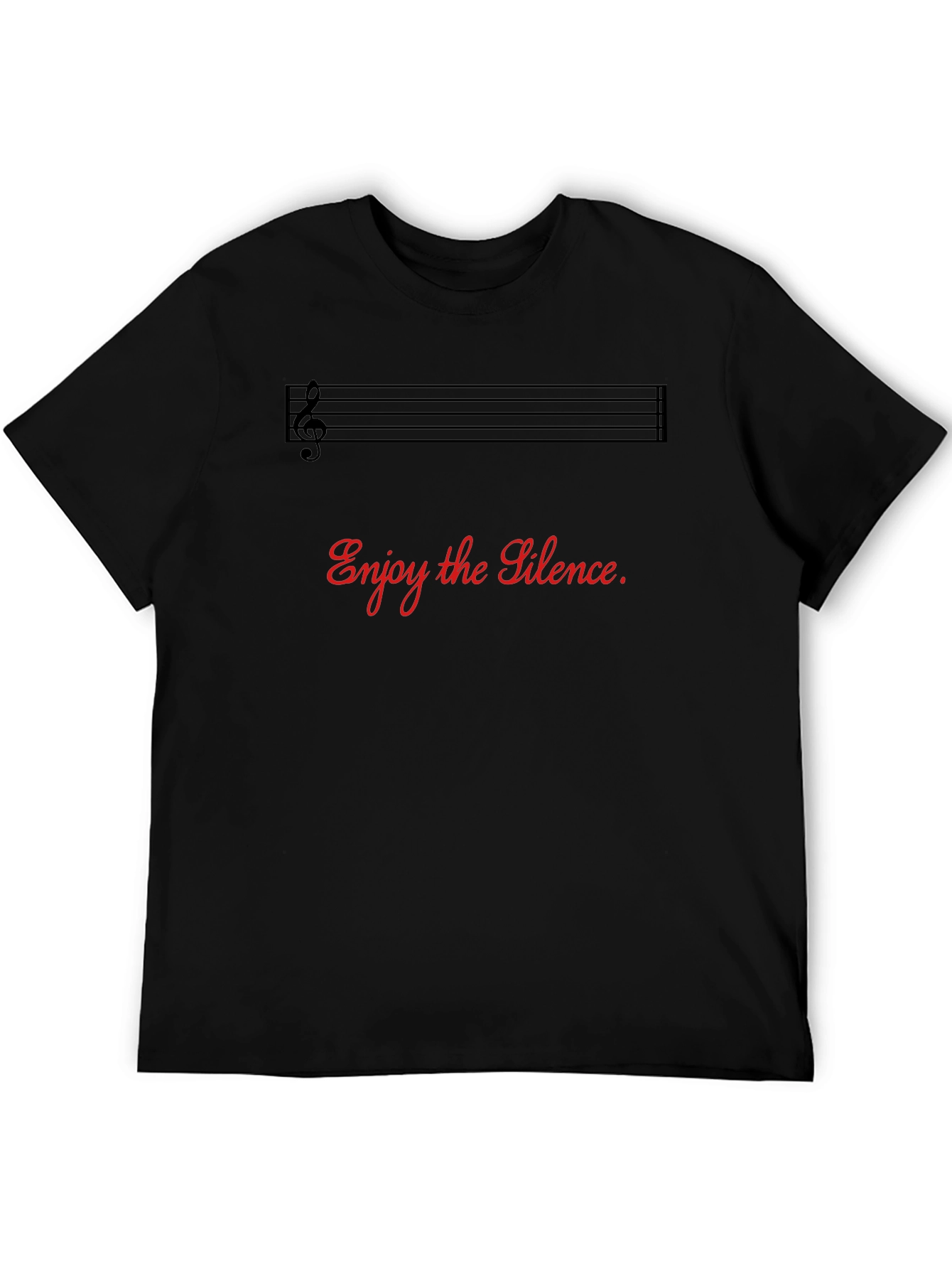 Black Enjoy The Silence Graphic Tee - Music Lover Shirt view 5