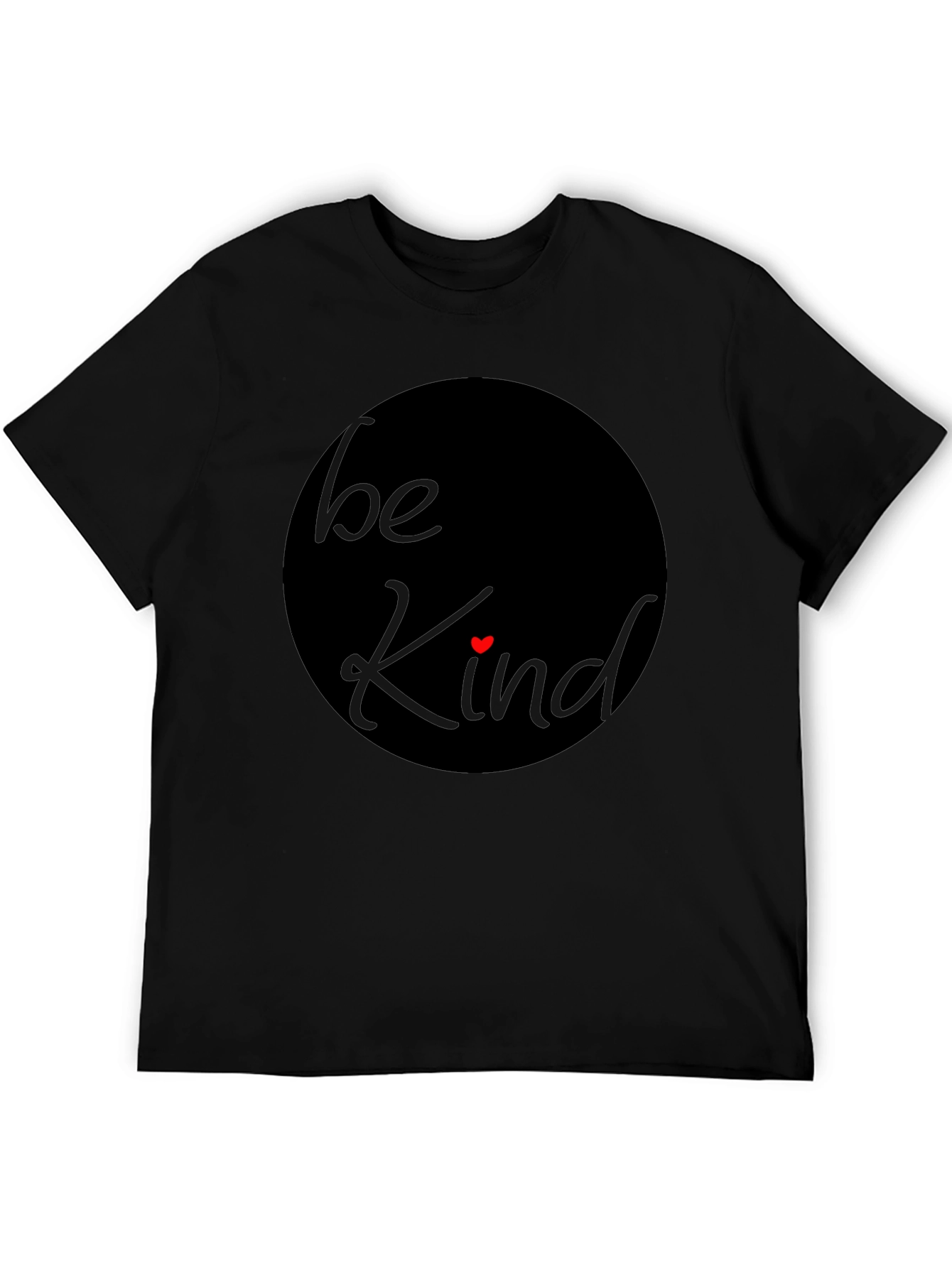 Black Be Kind T-Shirt - Soft Cotton Casual Tee view 5