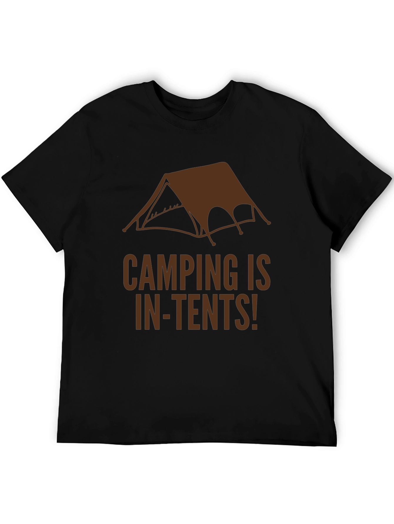 Black Camping Is In-Tents! Graphic Tee view 5