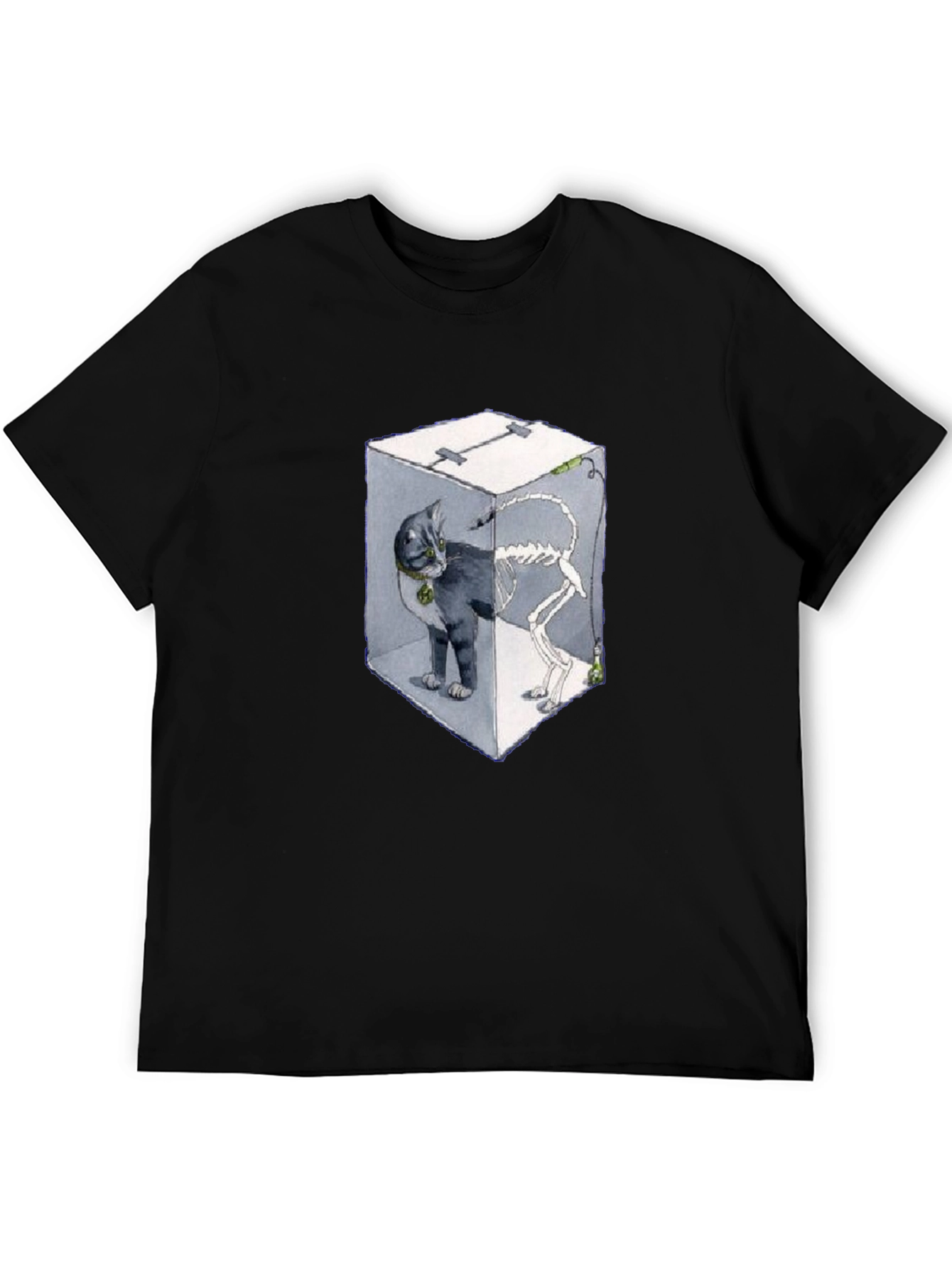 Black Schrödinger's Cat T-Shirt view 5