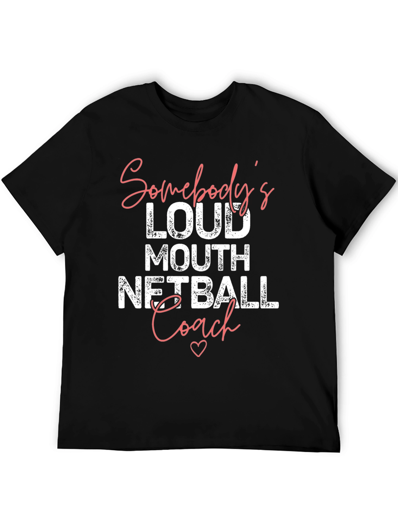 Black Loud Mouth Netball Coach Graphic Tee view 5