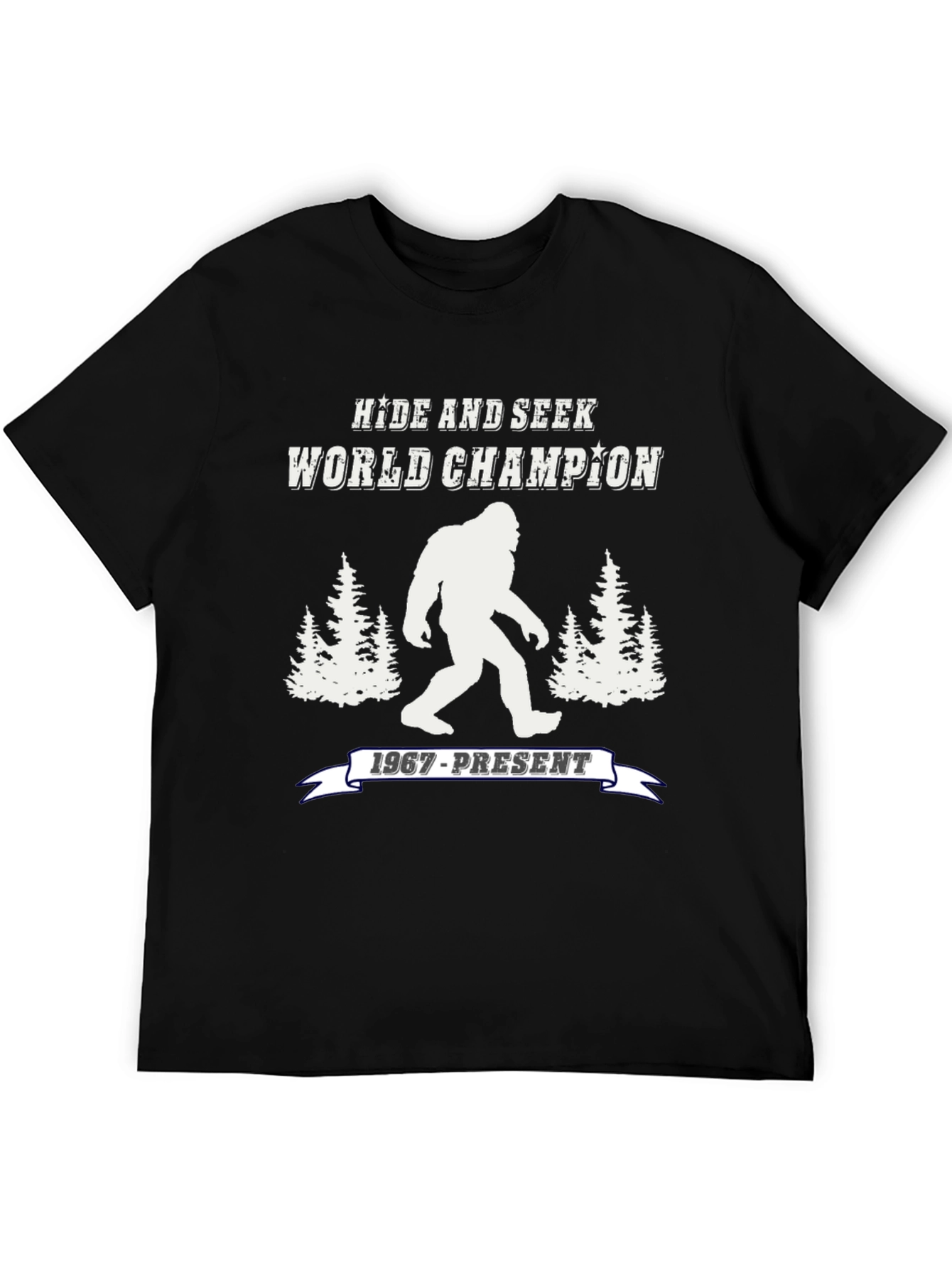 Black Hide and Seek World Champion Bigfoot T-Shirt view 5