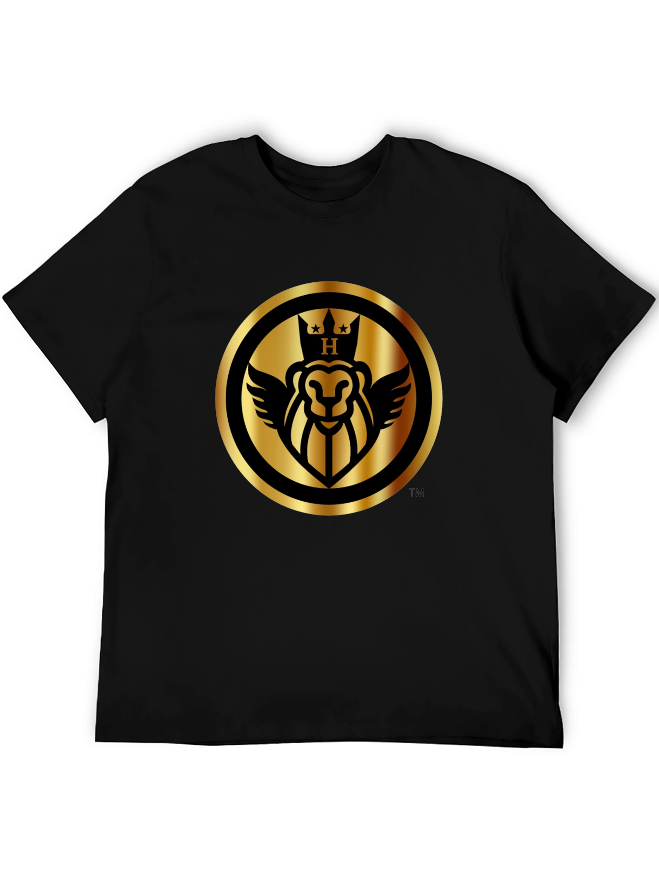 Black Royal Lion Black T-Shirt view 5