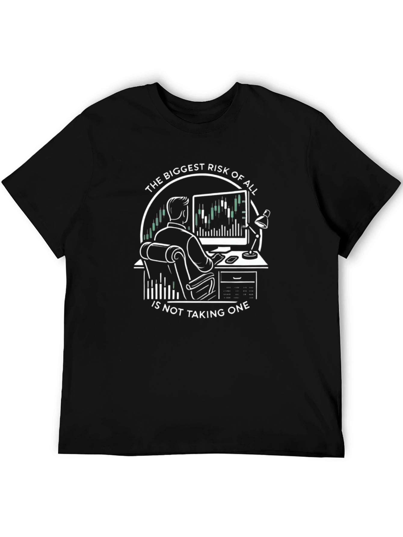 Black The Biggest Risk T-Shirt - Trader Edition view 5