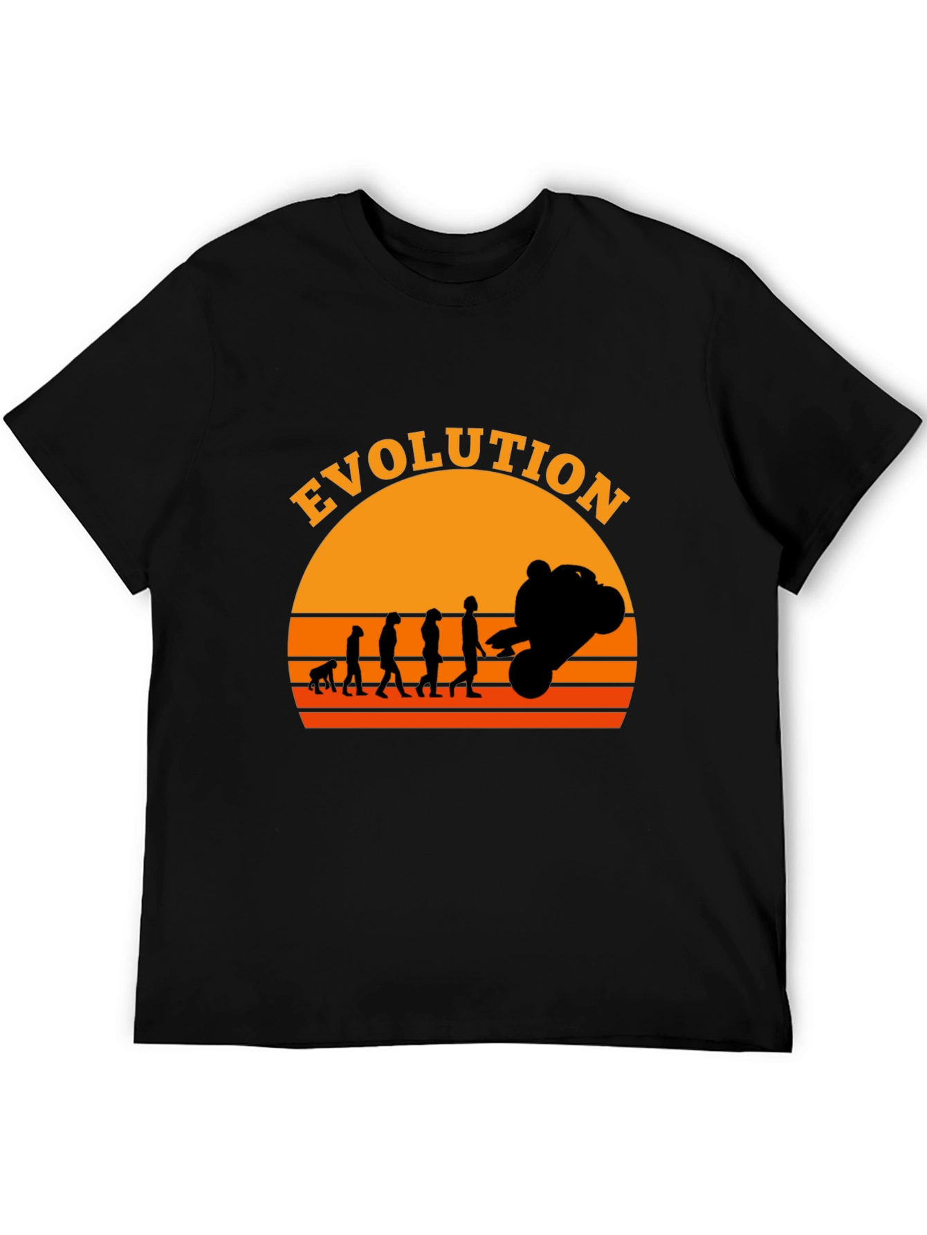 Black Evolution of Moto Black T-Shirt view 5