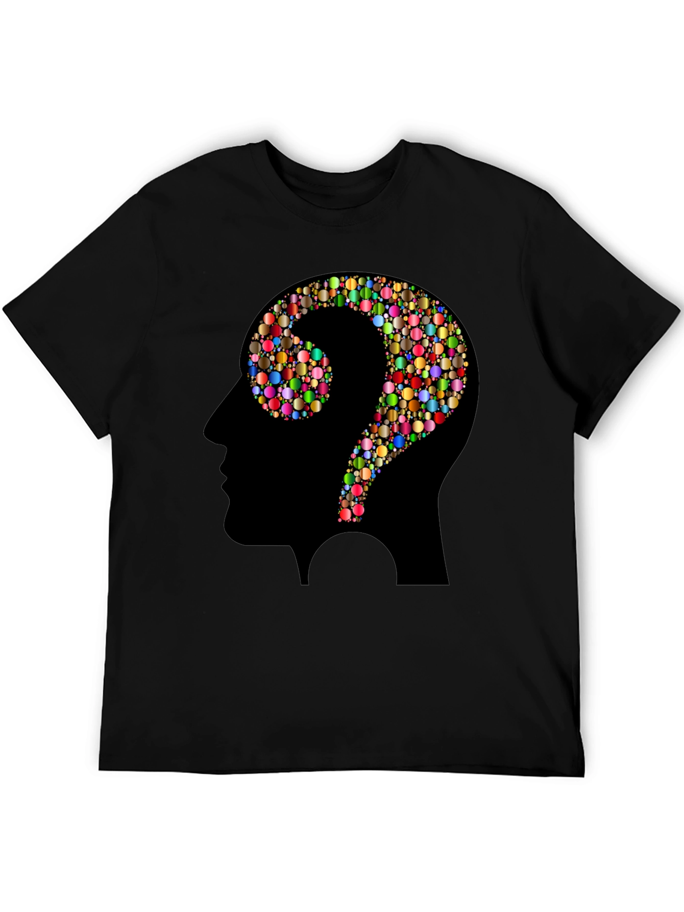Black Question Mark Mind T-Shirt view 5