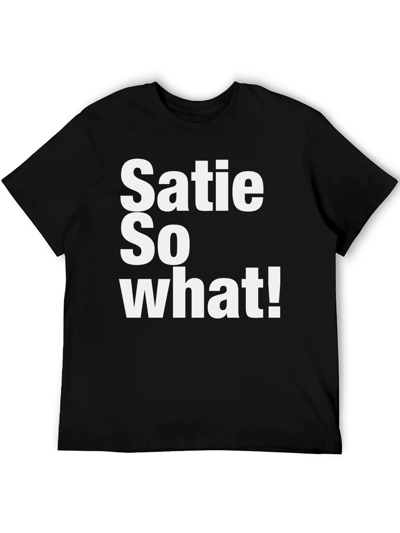 Black Satie So What! Graphic T-Shirt - Black Cotton Tee view 5