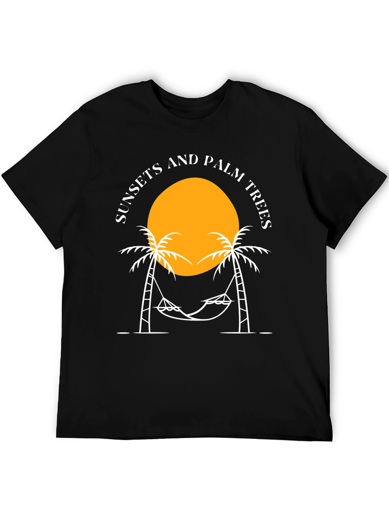 Black Sunset & Palm Tree Graphic Tee view 5