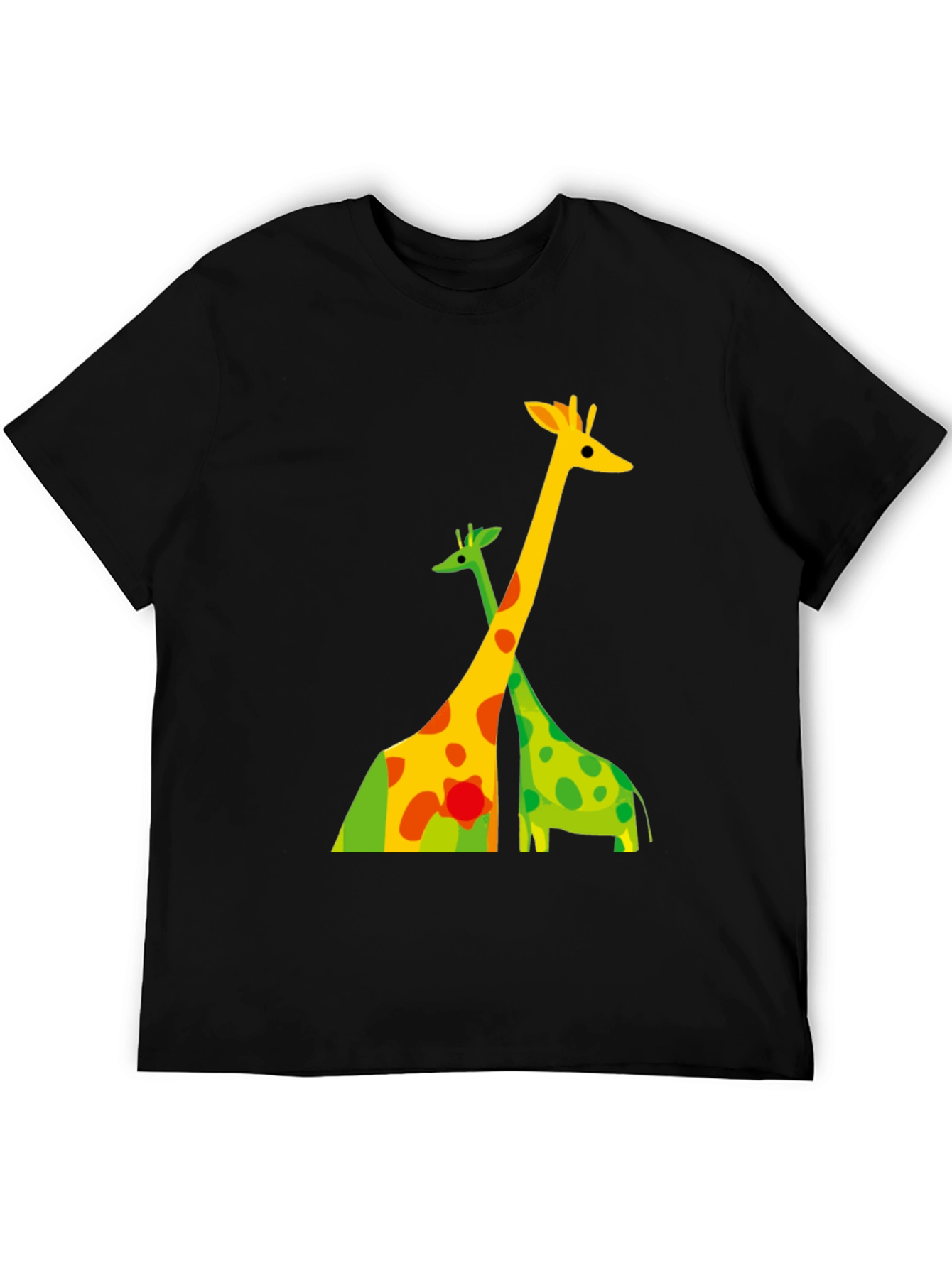 Black Giraffe Graphic Tee - Modern Animal Print Shirt view 5