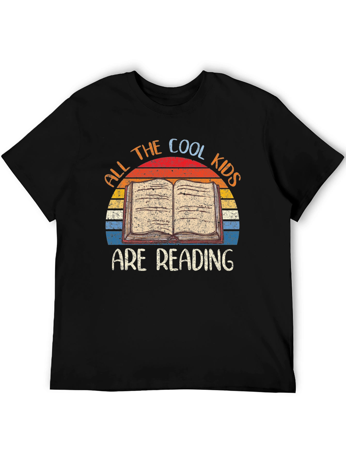 Black Cool Kids Reading T-Shirt view 5