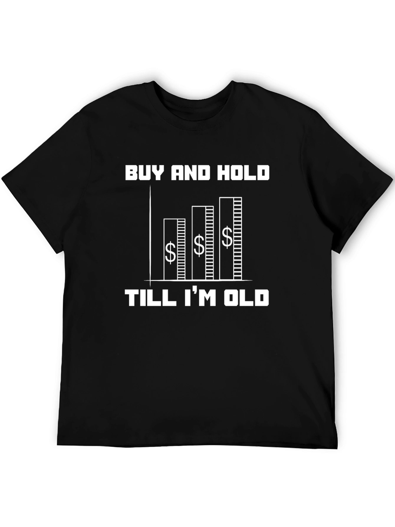 Black Buy and Hold T-Shirt - Stock Market Apparel view 5