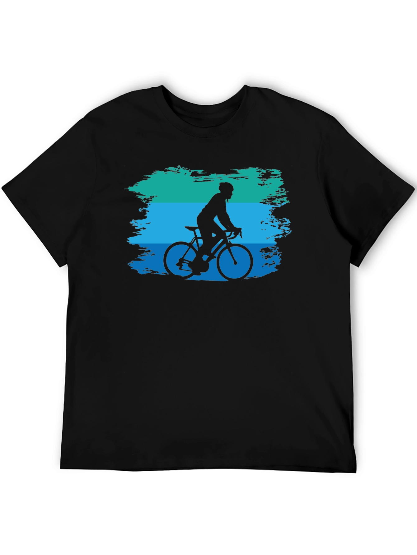 Black Cycling Silhouette Graphic Tee - Black view 5