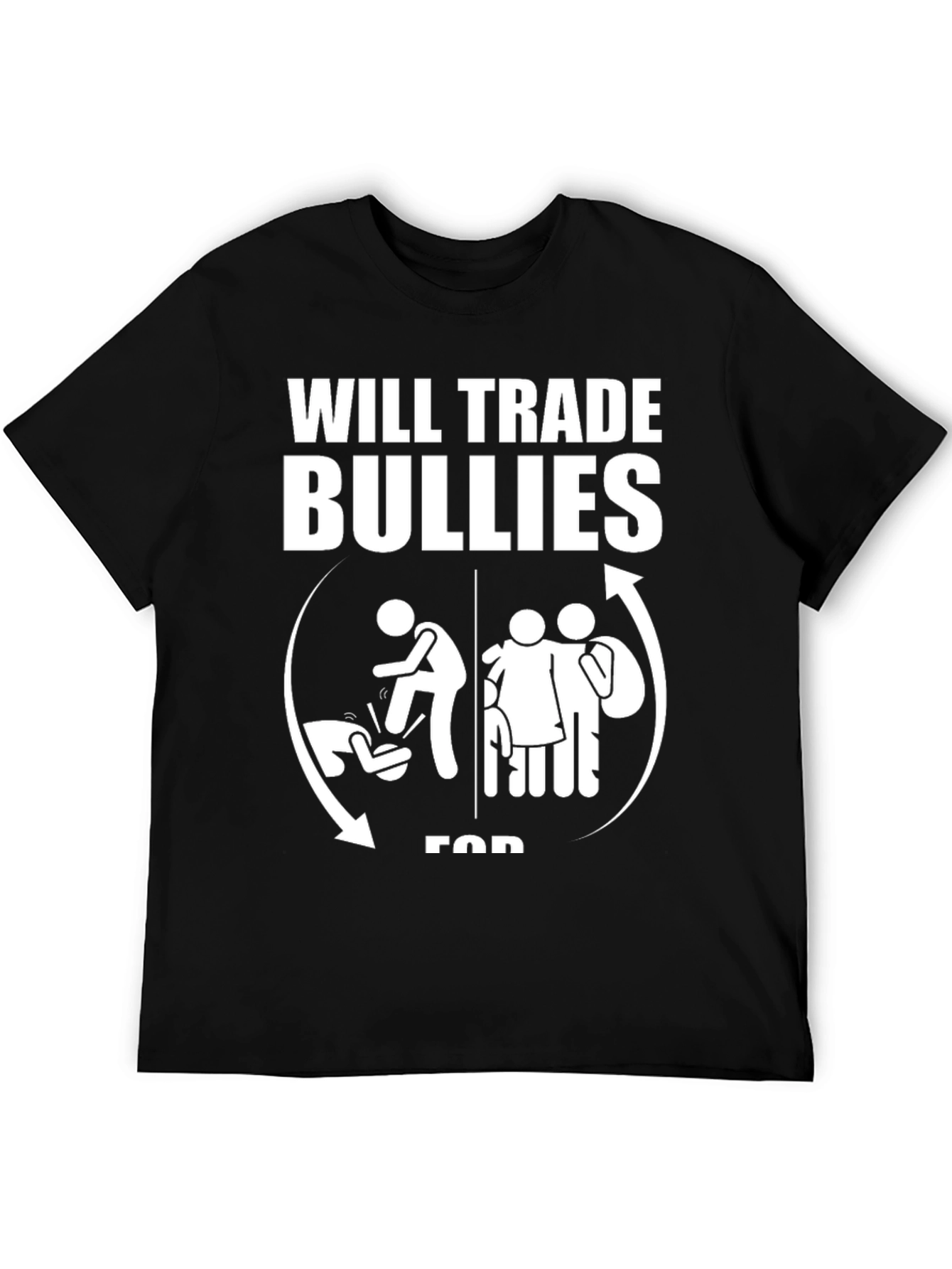 Black Will Trade Bullies for Grandparents Graphic T-Shirt view 5