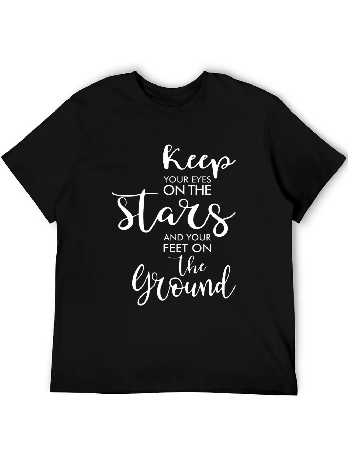 Black Keep Your Eyes On The Stars Graphic T-Shirt view 5