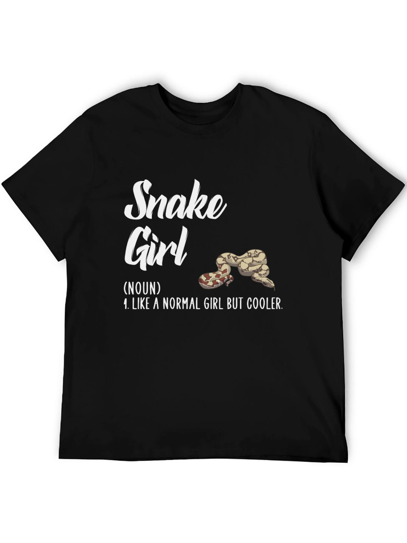 Black Snake Girl T-Shirt - Reptile Lover Tee view 5