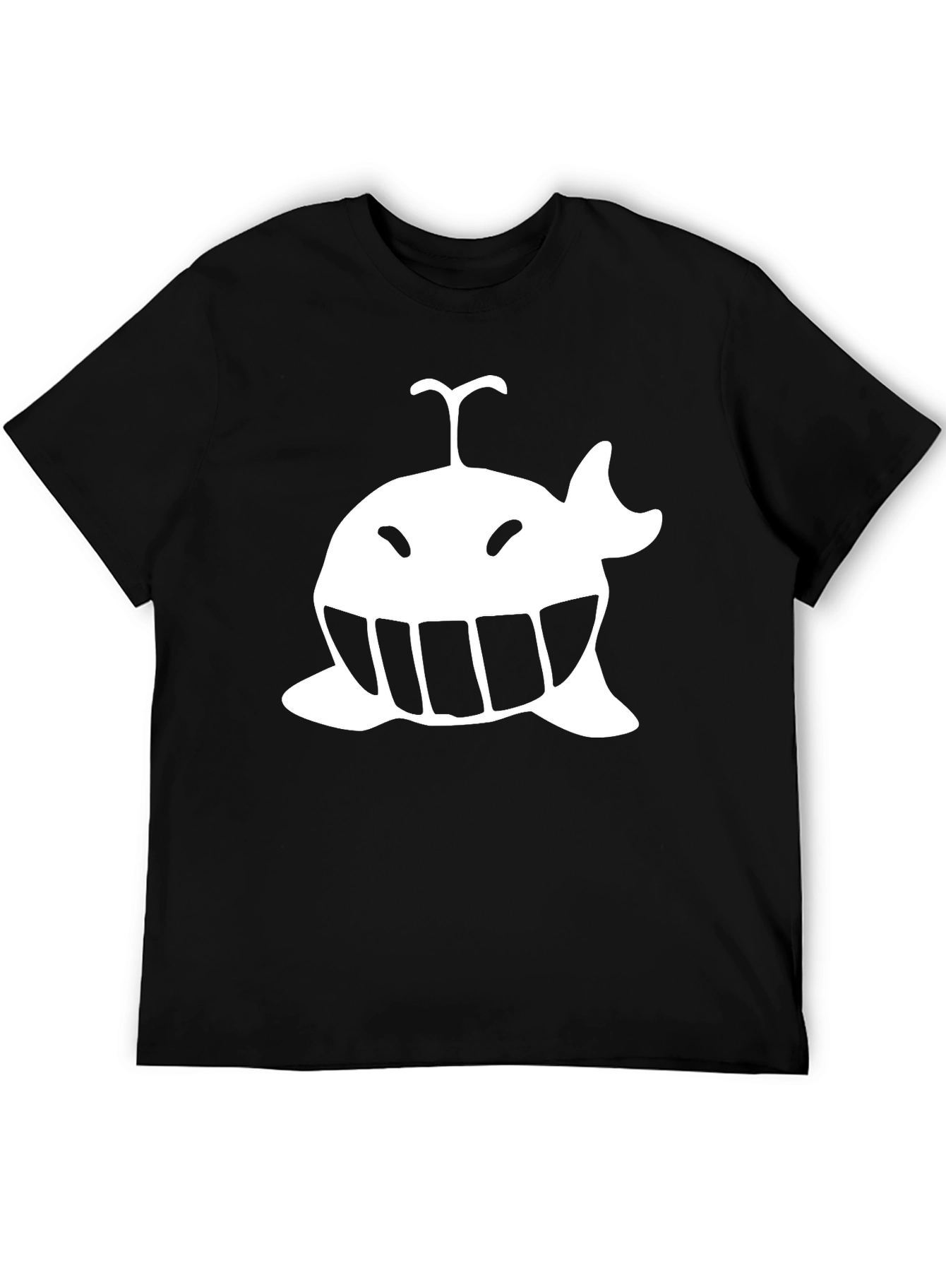 Black Whimsical Whale Graphic Tee - Black Cotton view 5