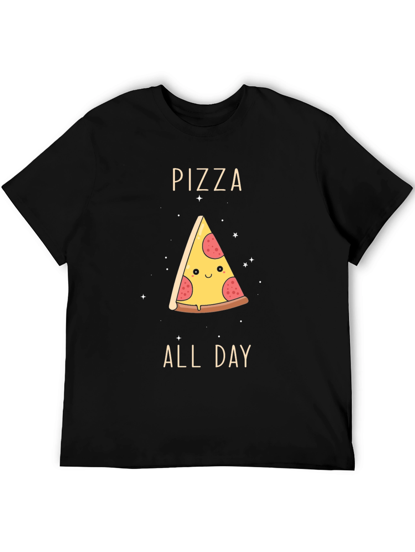 Black Pizza All Day Graphic T-Shirt view 5
