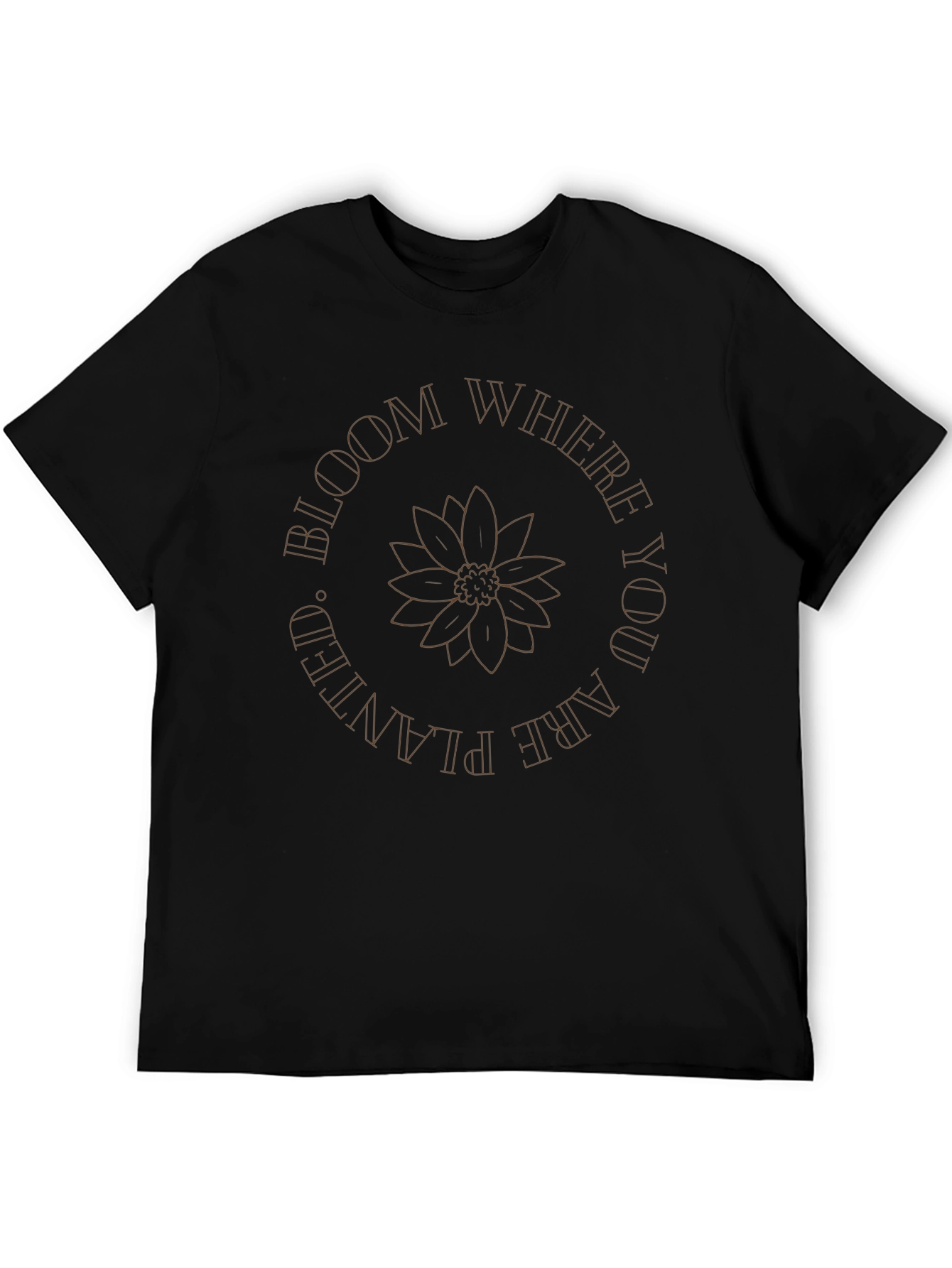 Black Bloom Where You Are Planted Tee view 5