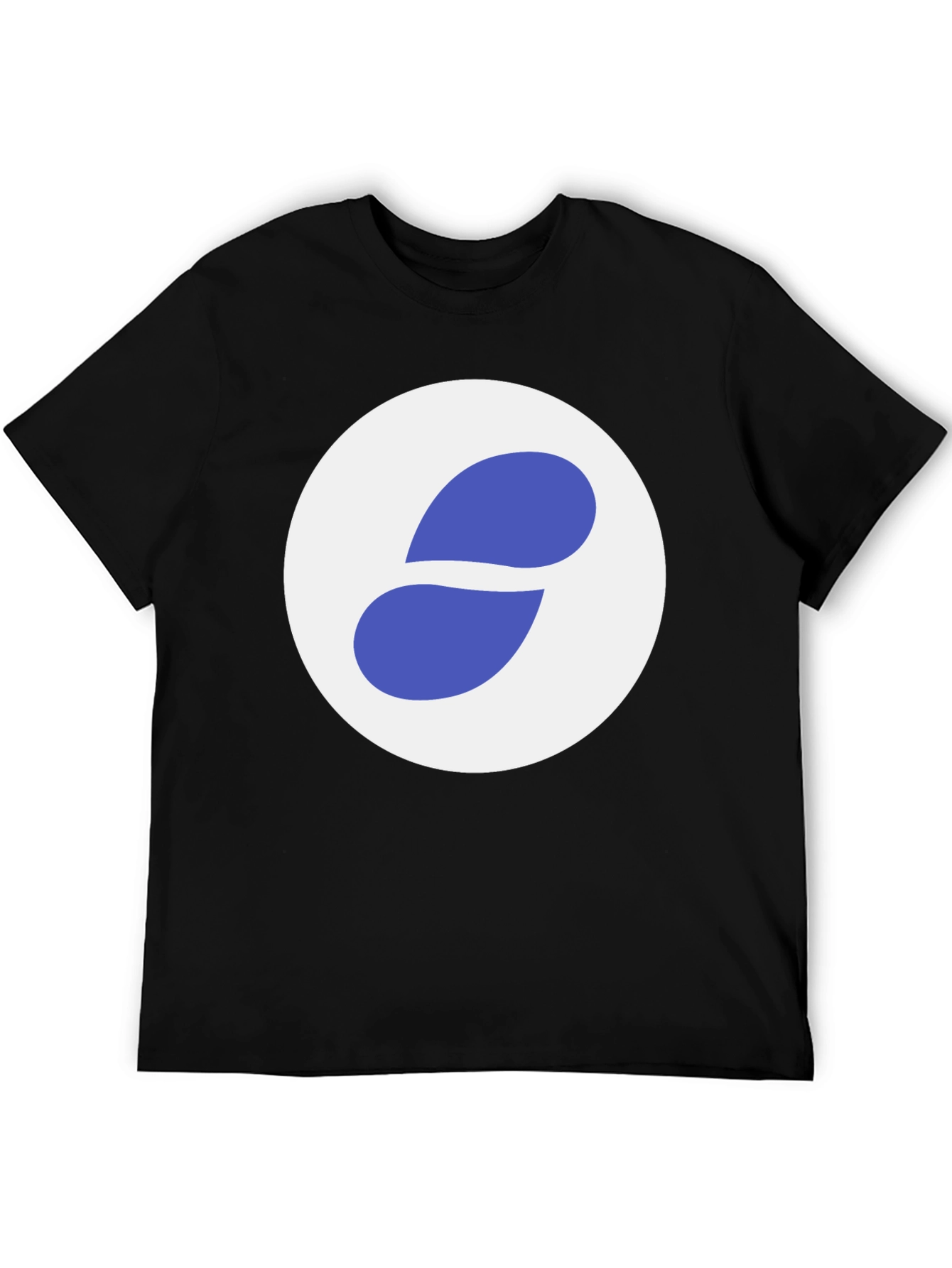 Black T-Shirt with Abstract Circle Logo - 5