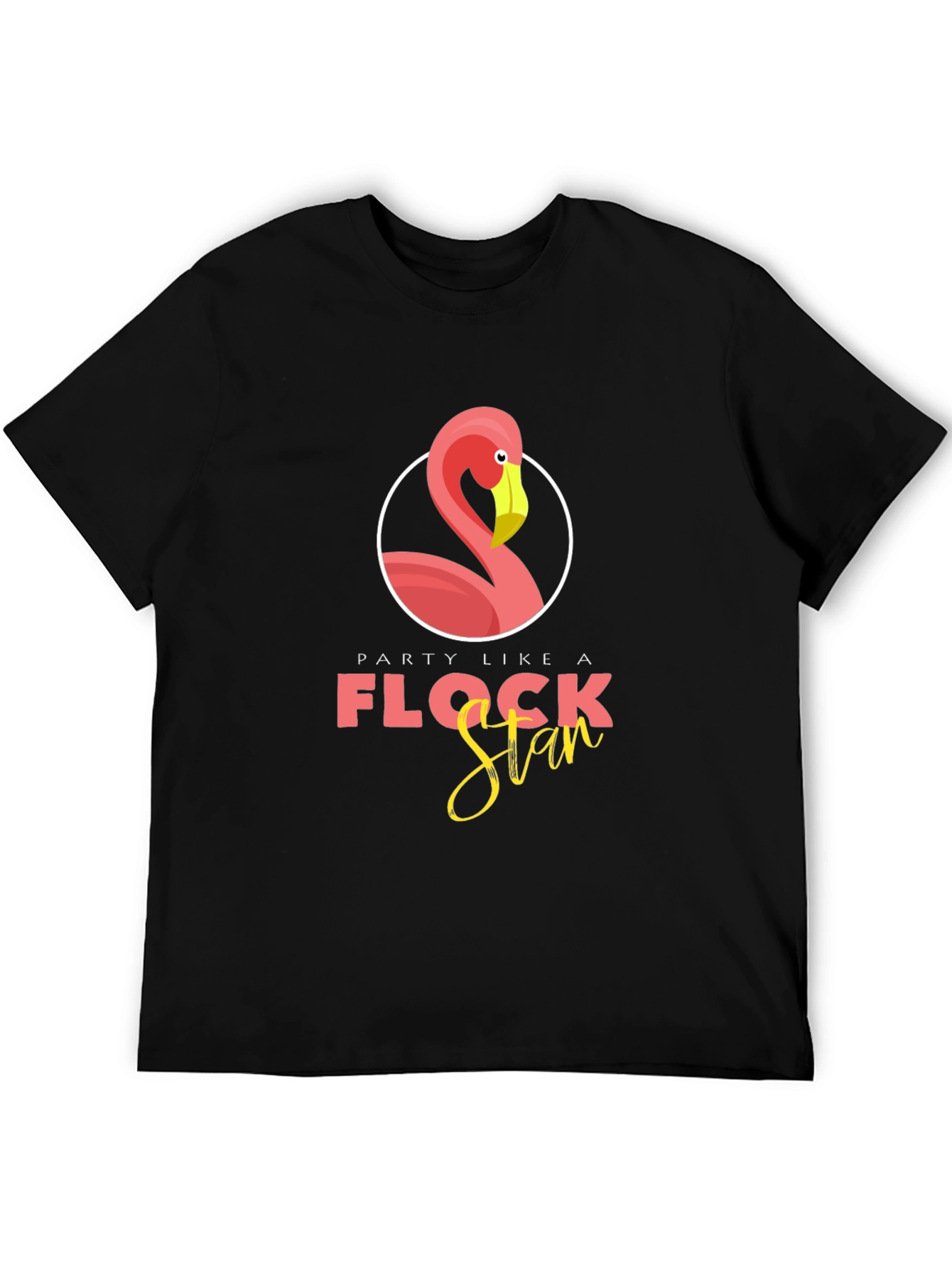 Black Party Like a Flock Star T-Shirt view 5