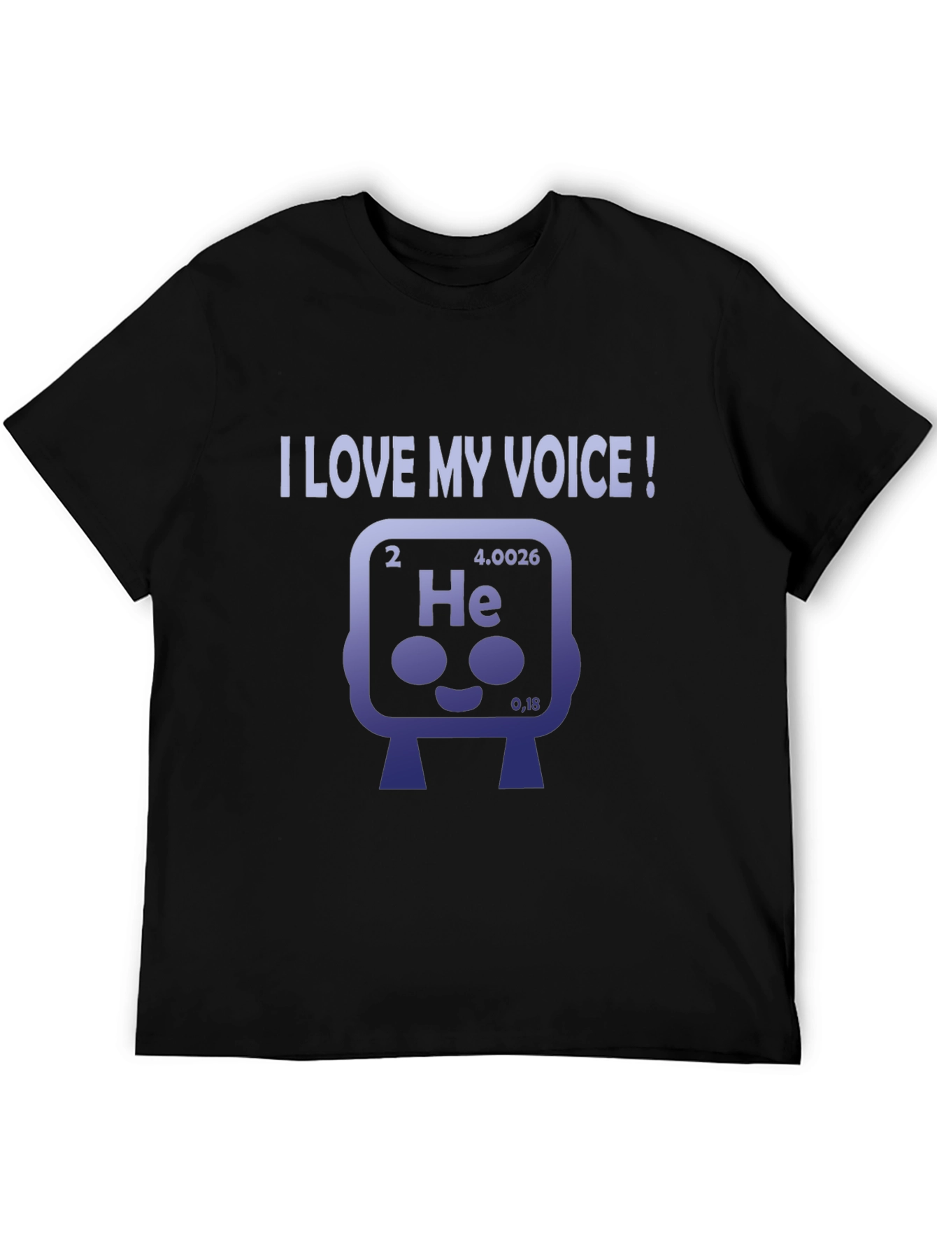 Black I Love My Voice Helium Element T-Shirt view 5