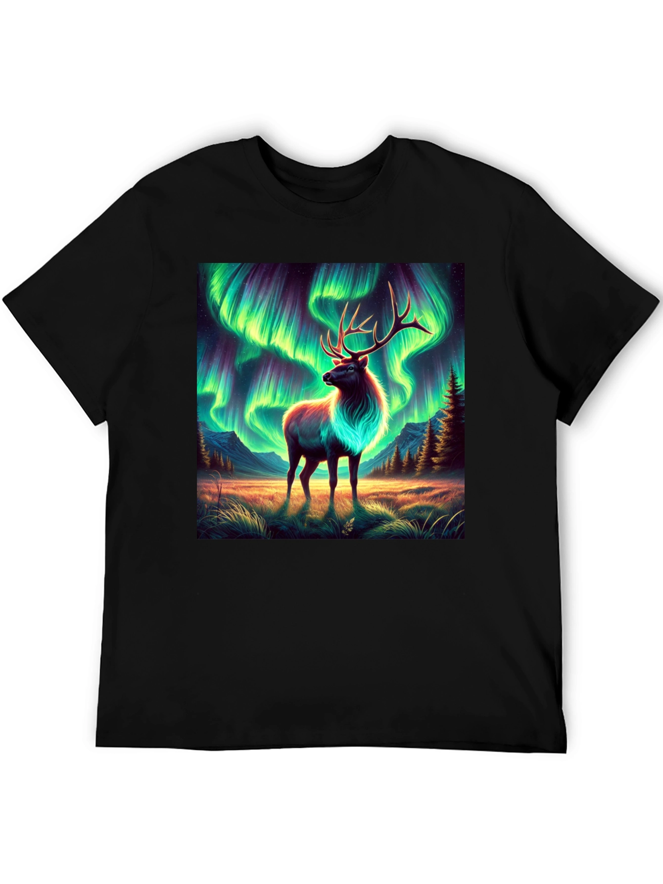 Aurora Elk Graphic Tee - Black - 5