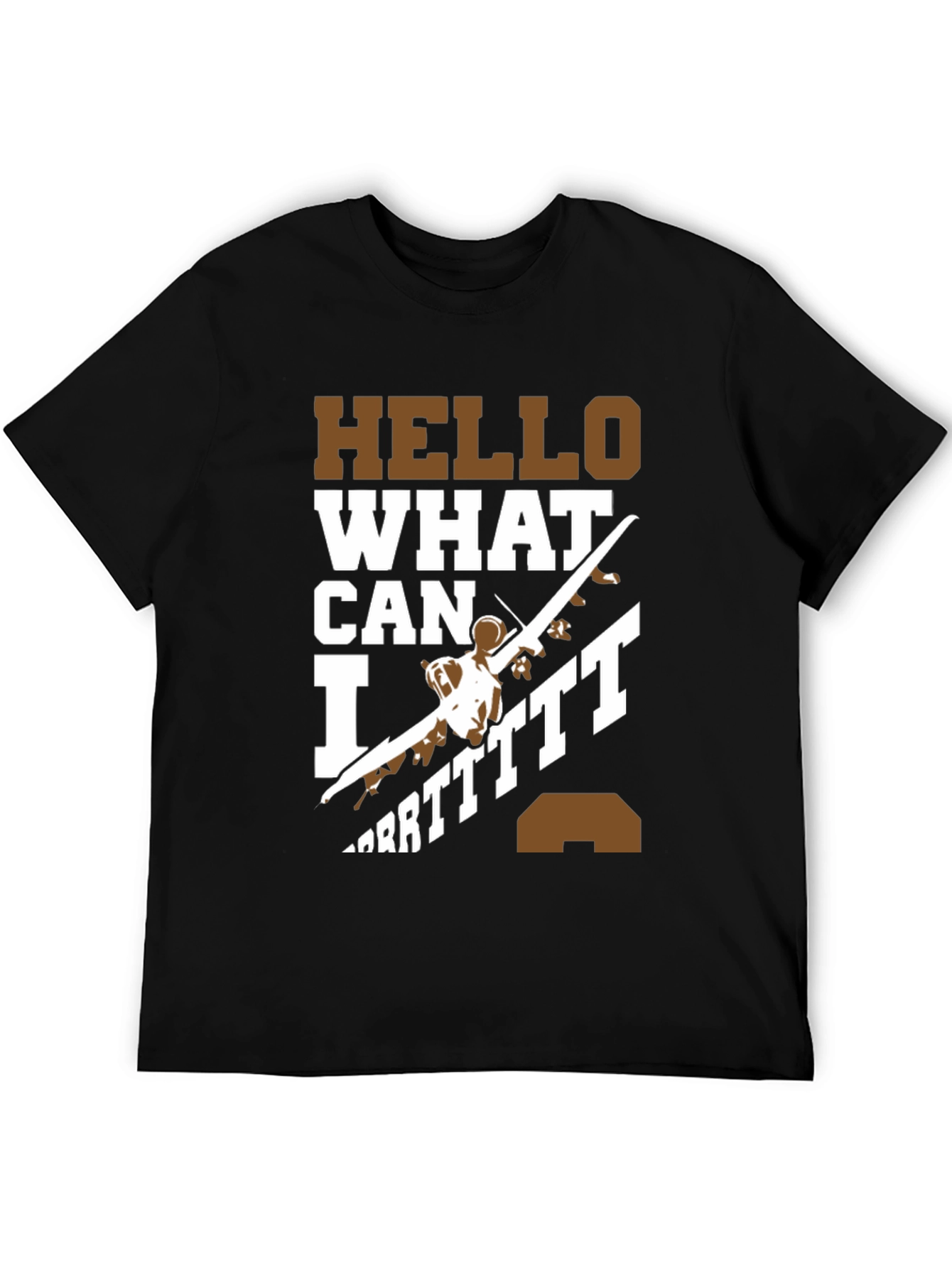 Black Hello What Can I Do T-Shirt view 5