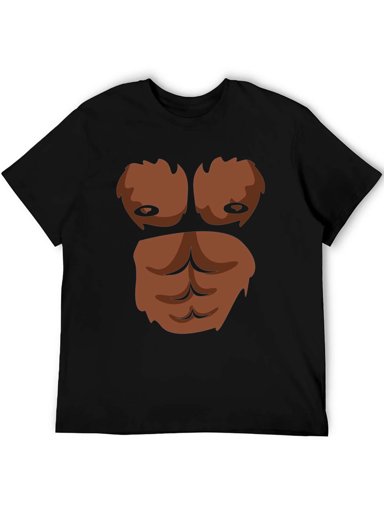 Black Gorilla Chest Funny Graphic T-Shirt view 5