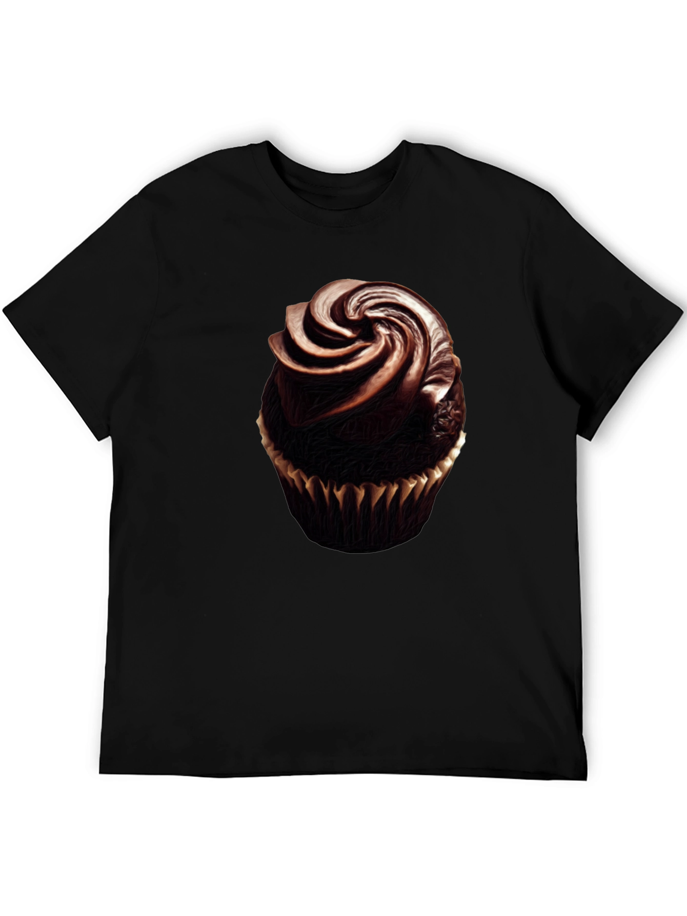 Black Chocolate Cupcake Graphic Tee - Sweet Treat Shirt view 5