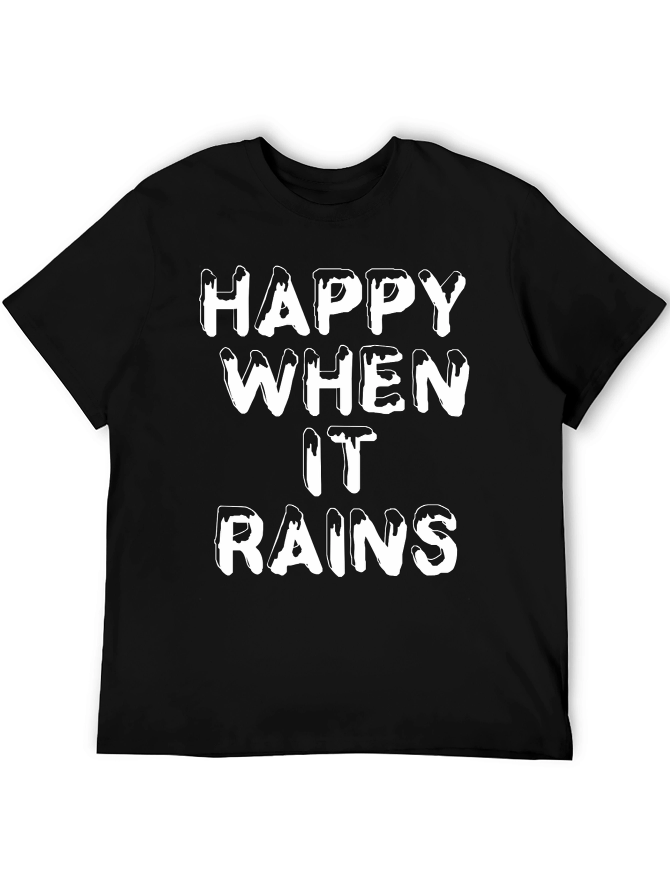 Black Happy When it Rains Graphic Tee view 5