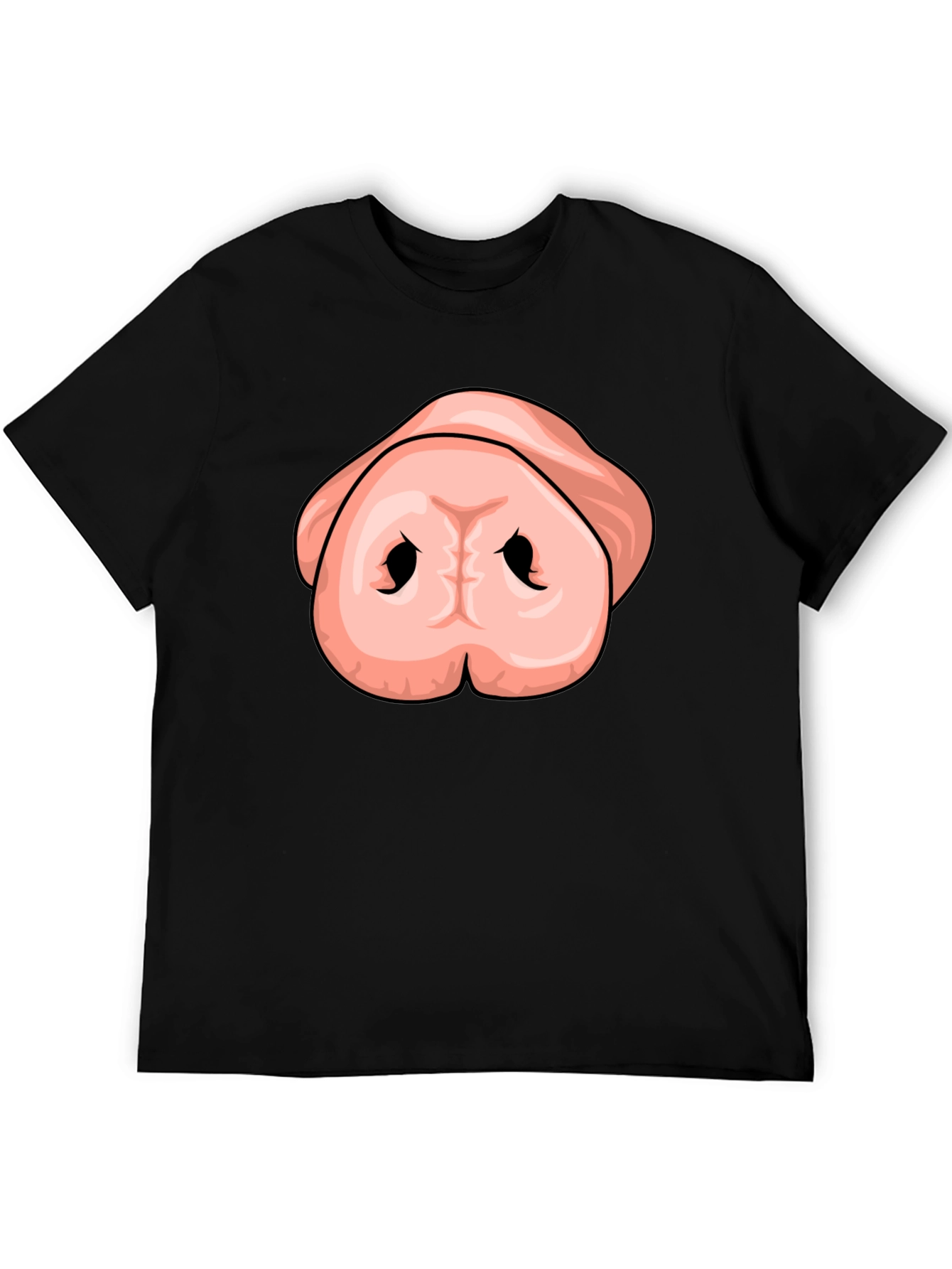 Black Funny Pig Nose T-Shirt - Unisex Graphic Tee view 5