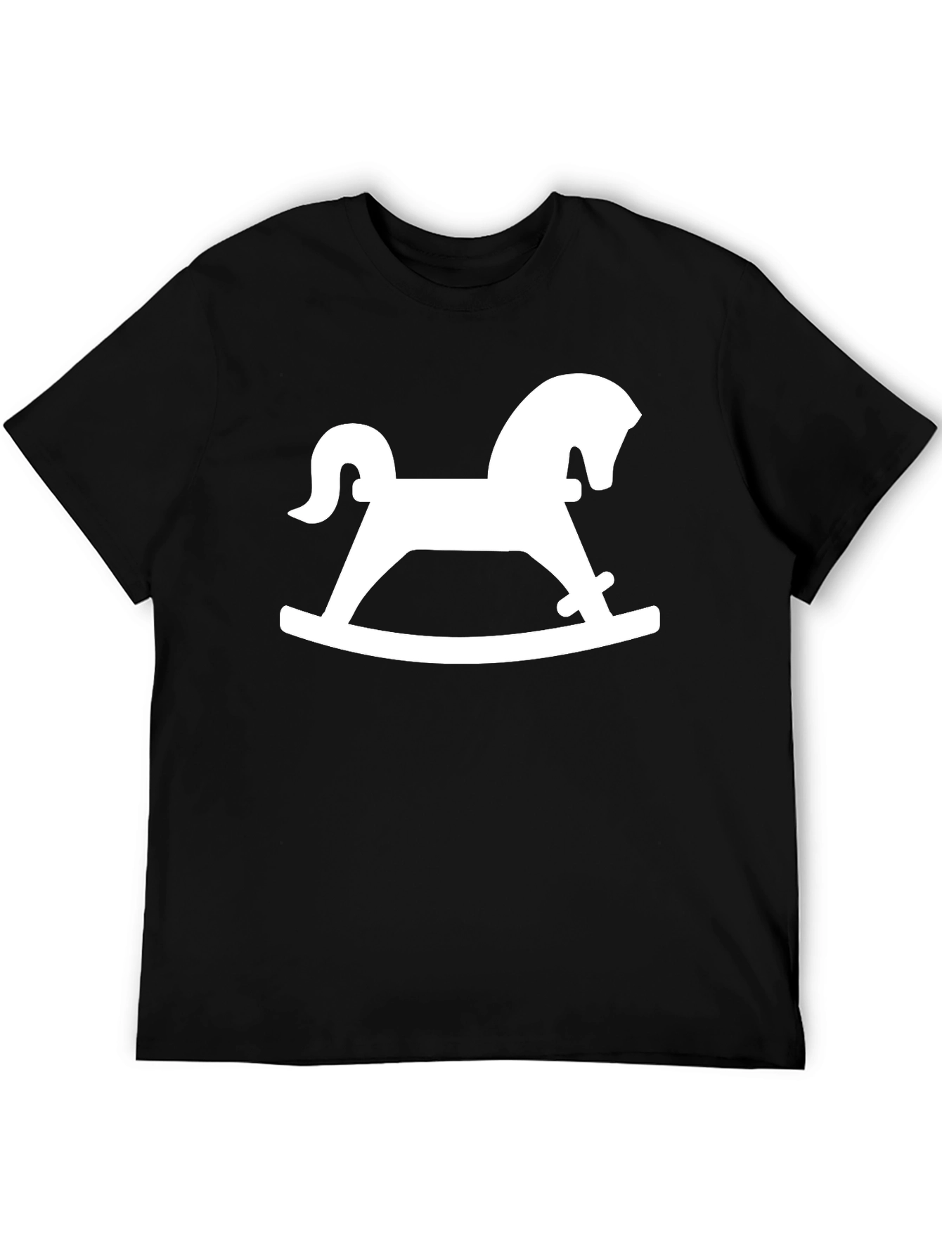Black Rocking Horse Graphic Tee - Black view 5