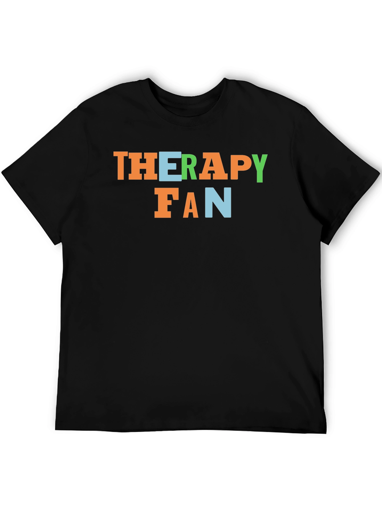 Black Therapy Fan Graphic Tee - Soft Cotton Blend view 5