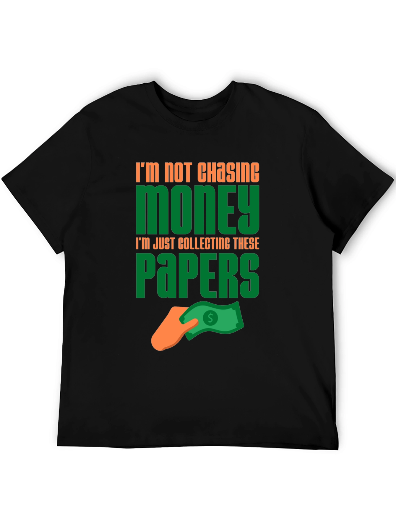 Black Funny Money Collecting Graphic T-Shirt view 5