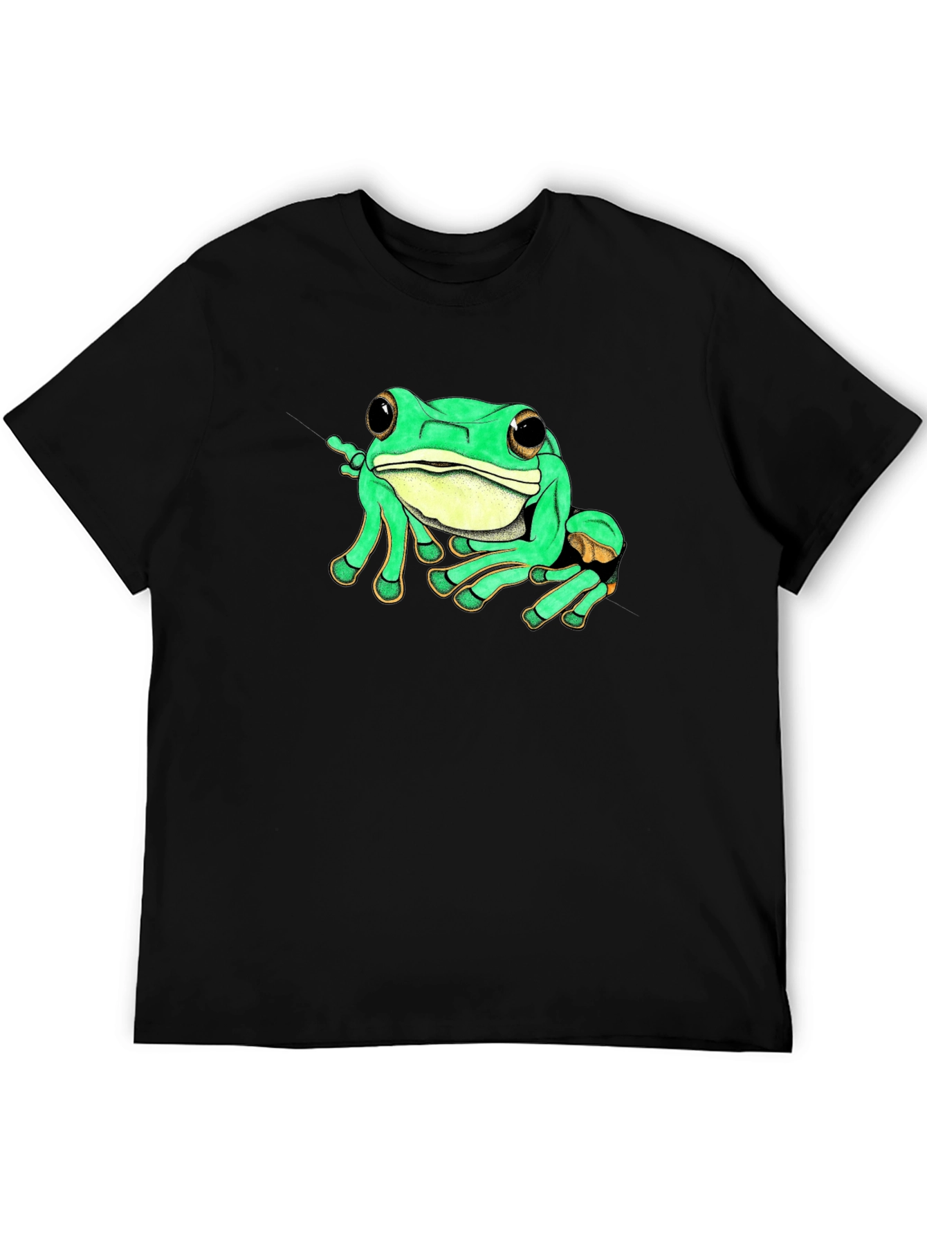 Black Cool Frog Graphic Tee - Black view 5