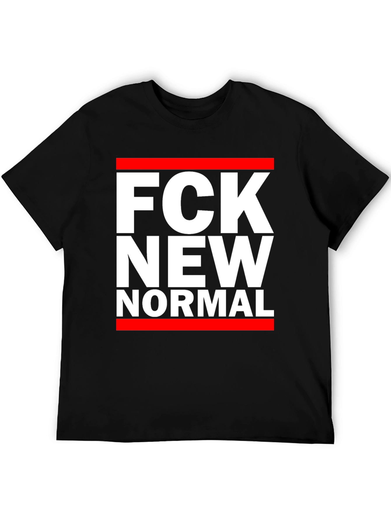 Black FCK New Normal T-Shirt - Bold Statement Tee view 5