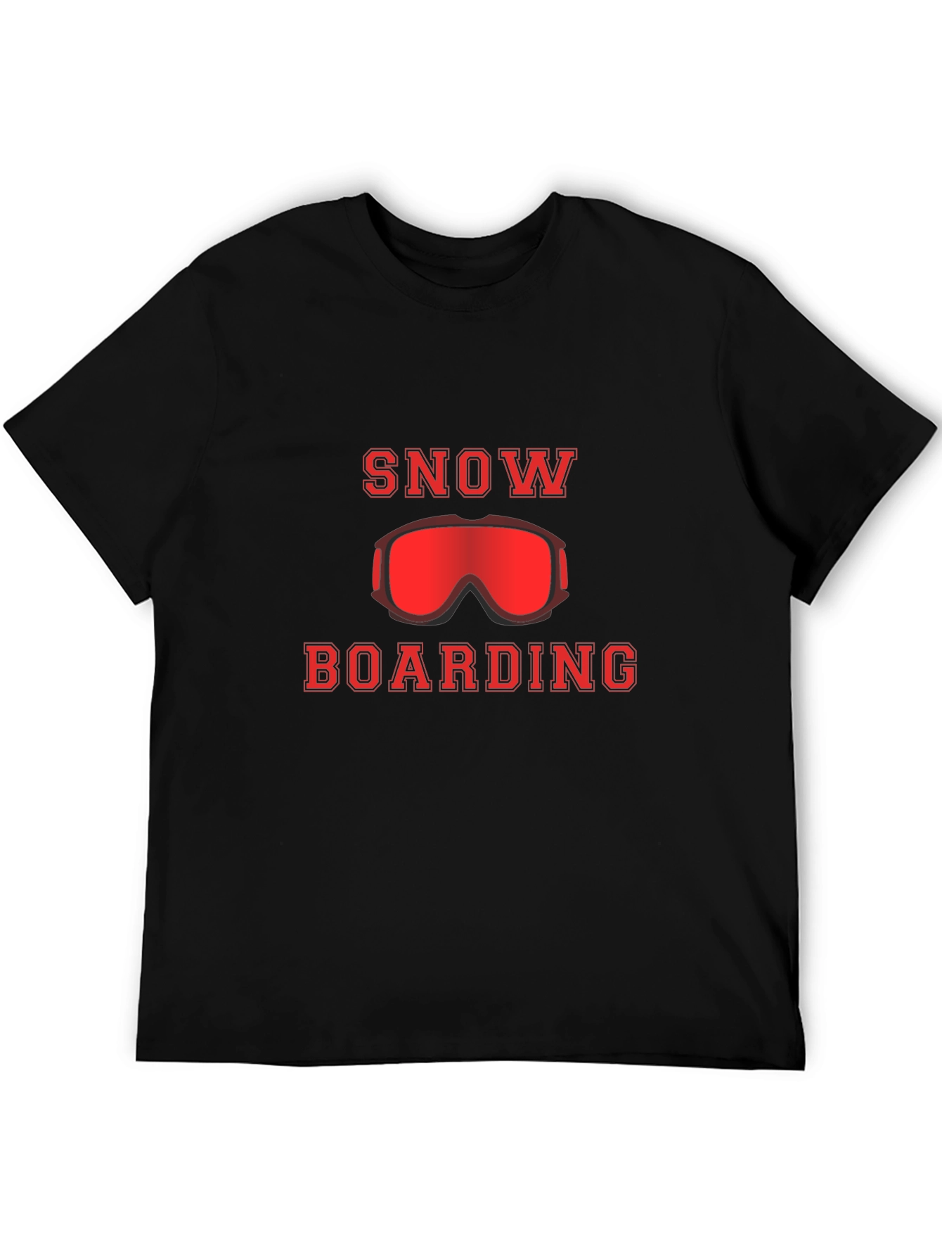 Black Snowboarding T-Shirt -  Sports Graphic Tee view 5